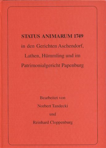 STATUS ANIMARUM 1749
in den Gerichten
Aschendorf, Lathen, Hümmling
und im Patrimonialgericht Papenburg

update: 01.01.2004